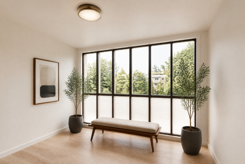 Renovated common-area lounge rendering